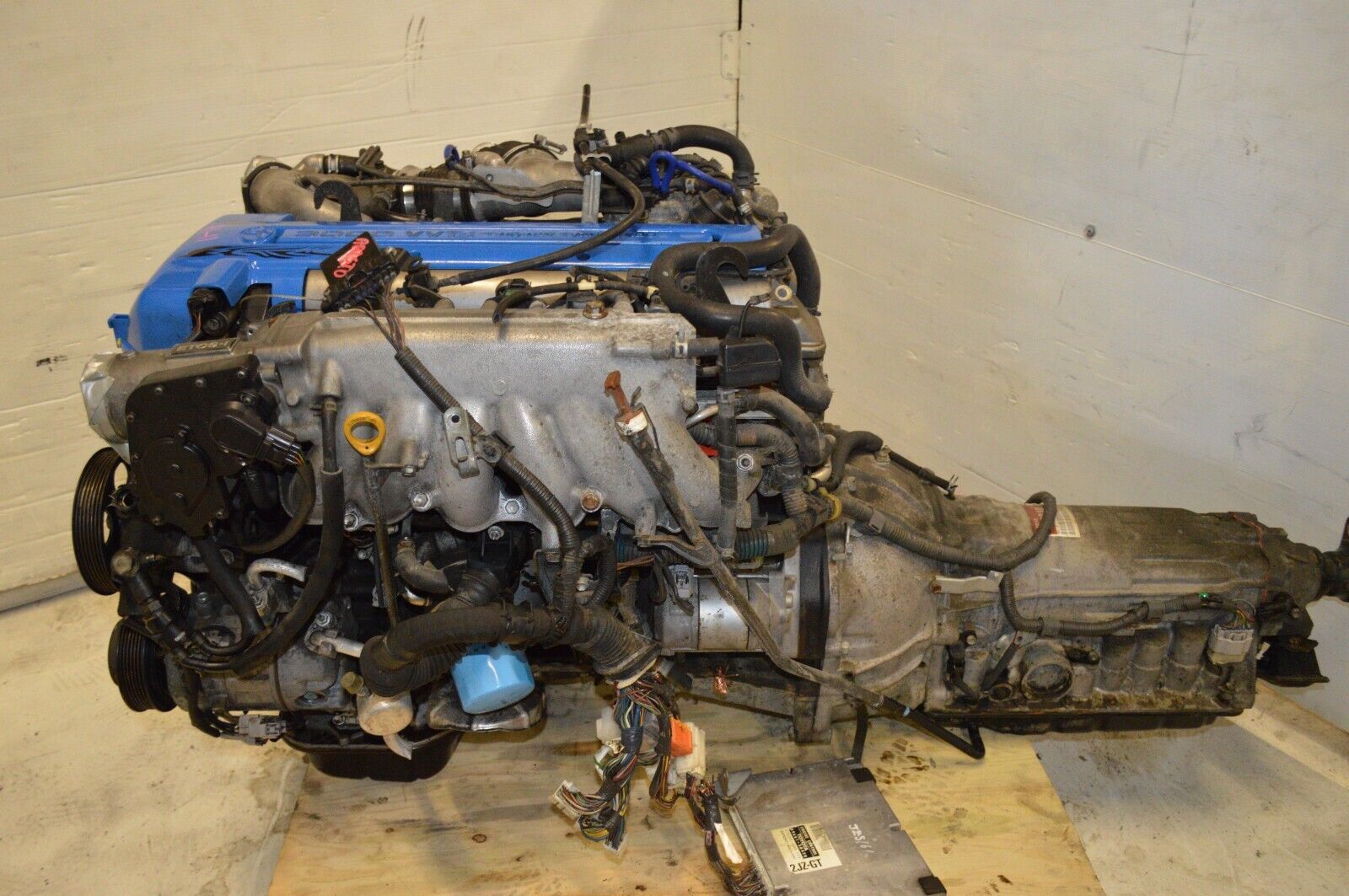 Toyota 2JZGTE VVTi Engine 3.0L DOHC Twin Turbo JDM 2jz Motor Auto Trans Wire Ecu - Image 2