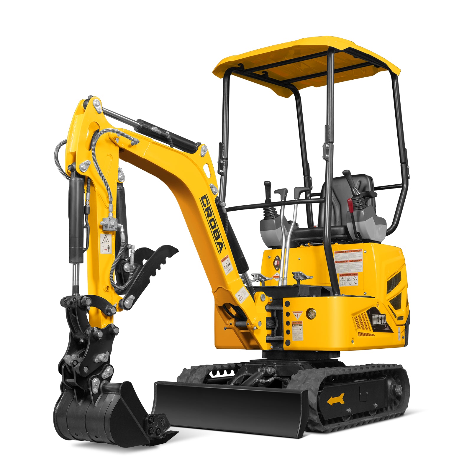 Mini Compact Excavator B&S VANGUARD 408cc 14hp Engine, 65.7" Max. Digging Depth, 1 Ton, 2370 LBS Operating Weight, MEC10