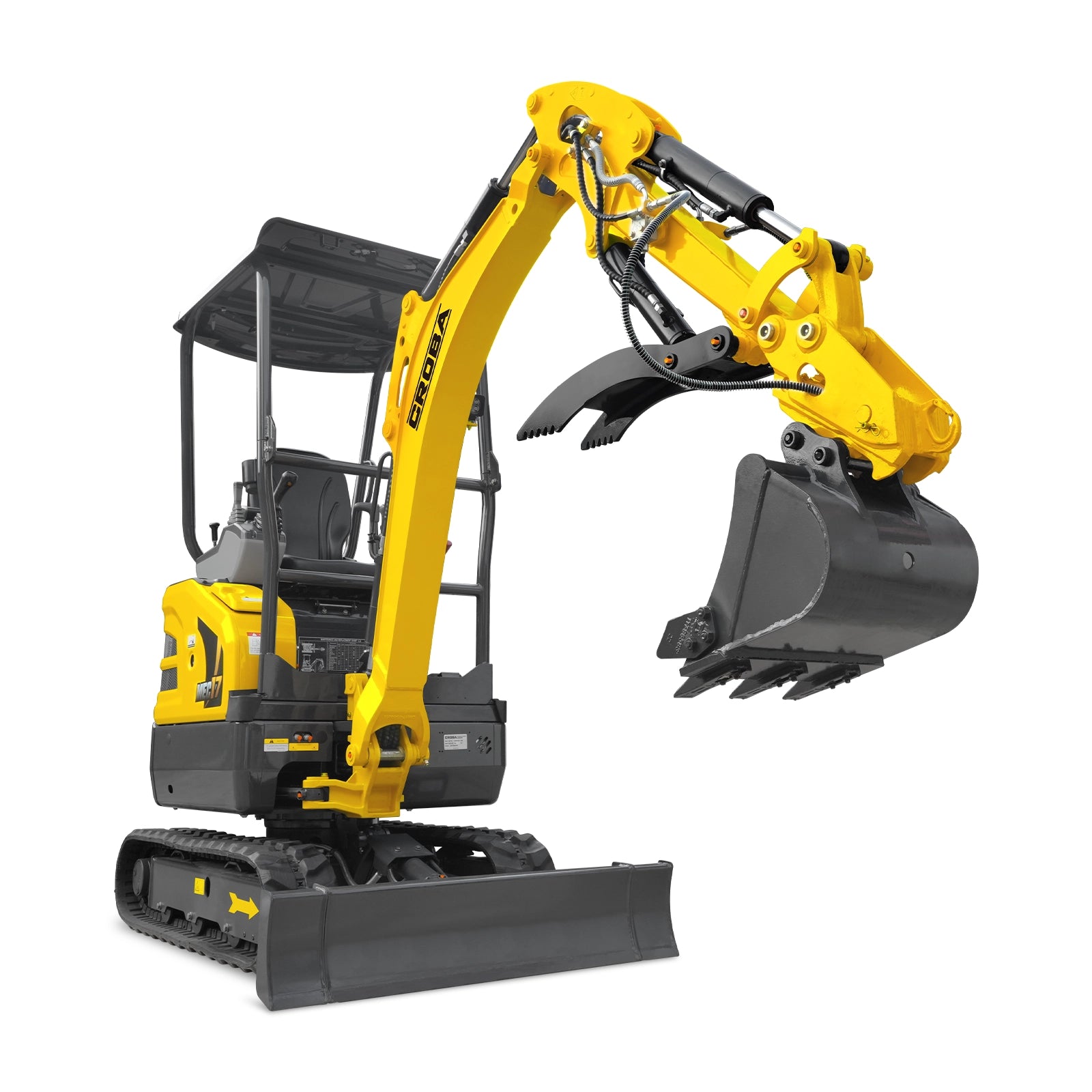Mini Compact Excavator Kubota D902 Engine, 95" Max. Digging Depth, 1.7 Ton, 4190 LBS Operating Weight, MEC17PRO - Image 2